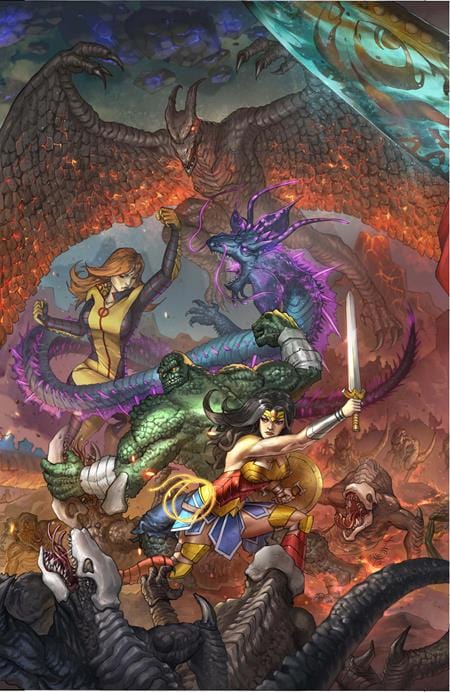 JUSTICE LEAGUE VS GODZILLA VS KONG 2 #2 (OF 7) CVR C ALAN QUAH CARD STOCK VAR