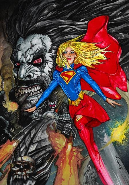 LOBO #4 CVR E SIMON BISLEY SUPERGIRL MOVIE CARD STOCK VAR
