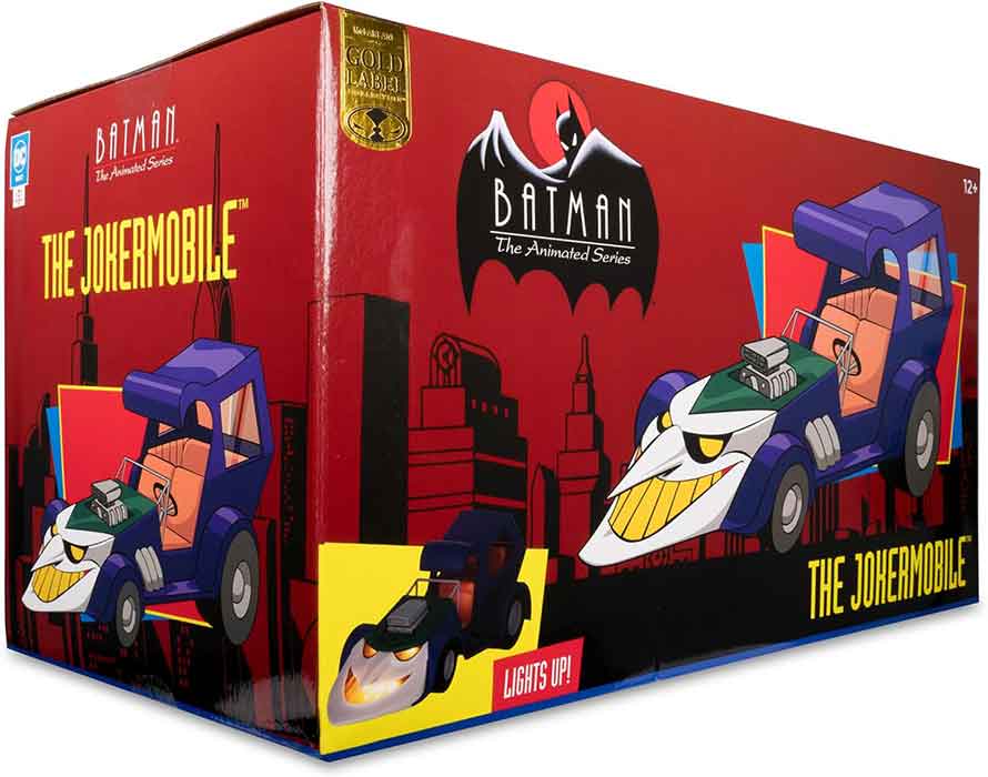 DC Direct Batman The Animated Series 7 Inch Scale Vehicle Figure Exclusive - The Joker Mobile Gold Label