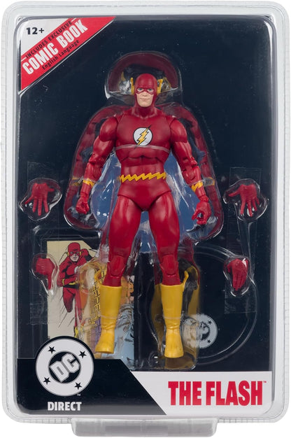 DC Direct The Flash #123 7 Inch Action Figure Page Punchers - The Flash Barry Allen