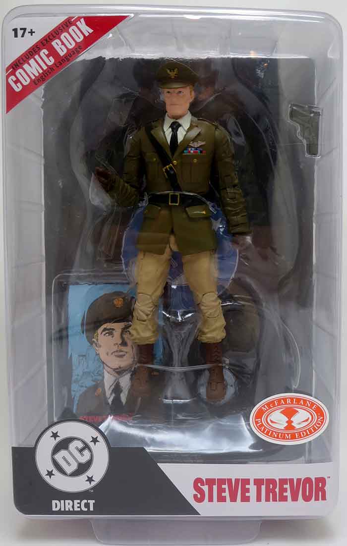 DC Direct With Comic 7 Inch Action Figure Wave 9 Exclusive - Steve Trevor Red Platinum