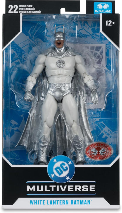 DC Multiverse Brightest Day 7 Inch Action Figure Exclusive - White Lantern Batman Red Platinum