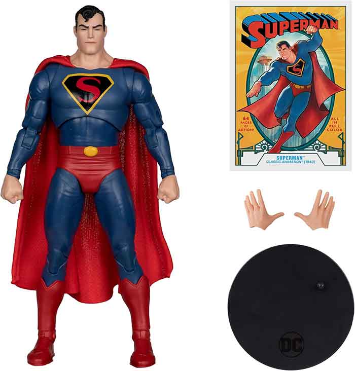 DC Multiverse Classic Animation 1940 7 Inch Action Figure - Superman (Sub-Standard Packaging)