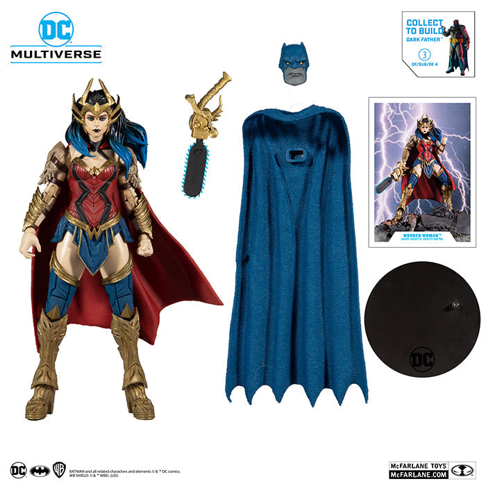 DC Multiverse Comic Series 7 Inch Action Figure BAF Darkfather - Death Metal Wonder Woman