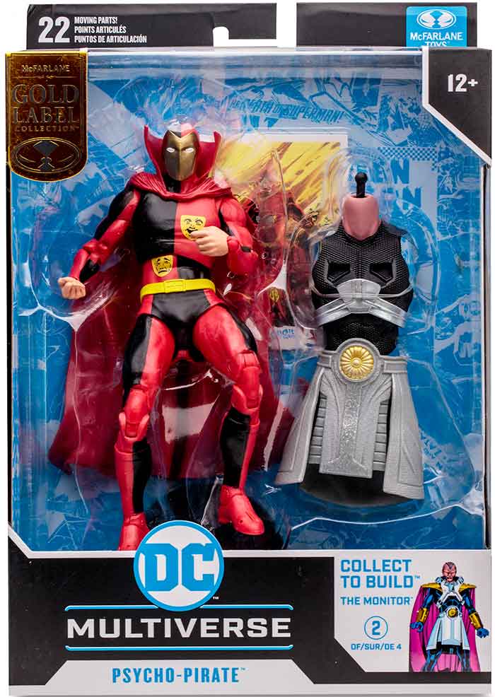 DC Multiverse Crisis On Infinite Earths 7 Inch Action Figure BAF The Monitor Exclusive - Psycho Pirate Gold Label (Sub-Standard Packaging)