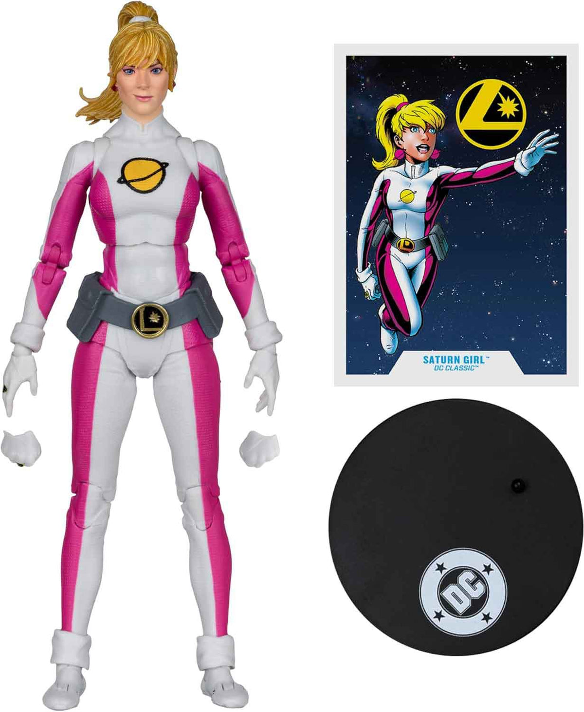 DC Multiverse DC Classic 7 Inch Action Figure Exclusive - Saturn Girl Red Platinum