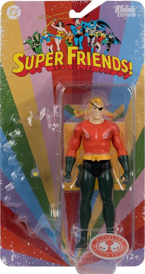 DC Retro Super Friends 6 Inch Action Figure Wave 3 Exclusive - Evil Aquaman Red Platinum