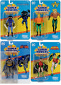 DC Super Powers 4 Inch Action Figure Wave 10 Crowdfunded Exclusive - Set of 4 (Darker Batman - Matte Aquaman - Purple Black Manta - Round Buckle Robin)
