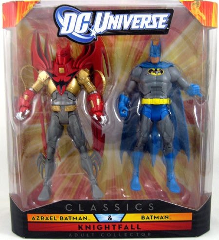 DC Universe 6 Inch Action Figure Knightfall - Azrael Batman & Batman (Shelf Wear Packaging)