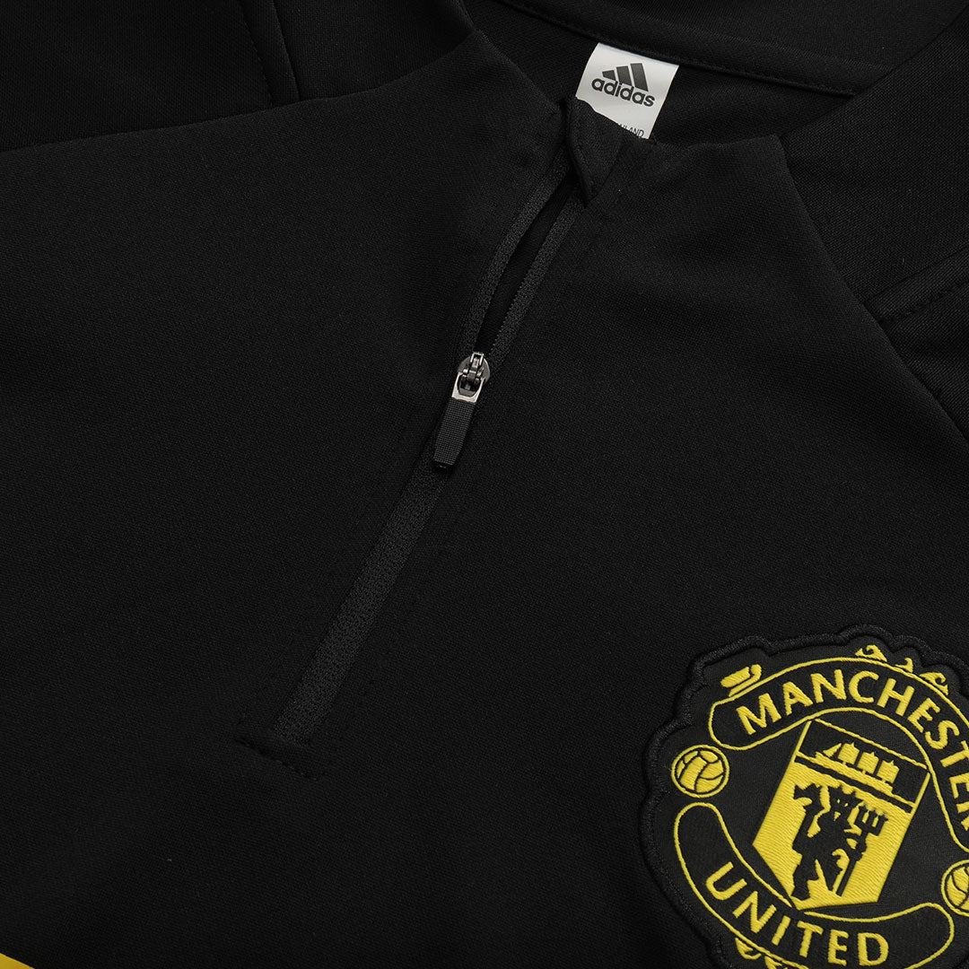 Manchester United 2025/26 Black Training Tracksuit Kit (Top+Pants)