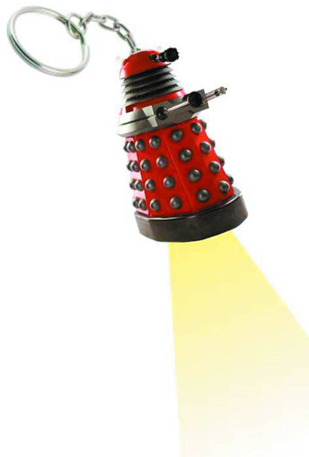 Doctor Who Keychain Flashlight - Red Dalek Flashlight Keychain (Shelf Wear Packaging)