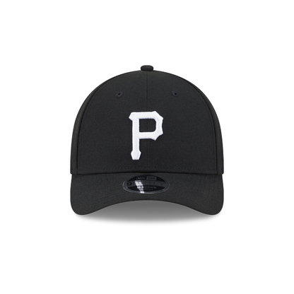 New New Pittsburg Pirates 9FORTY M-Crown Adjustable Hat-Black on White