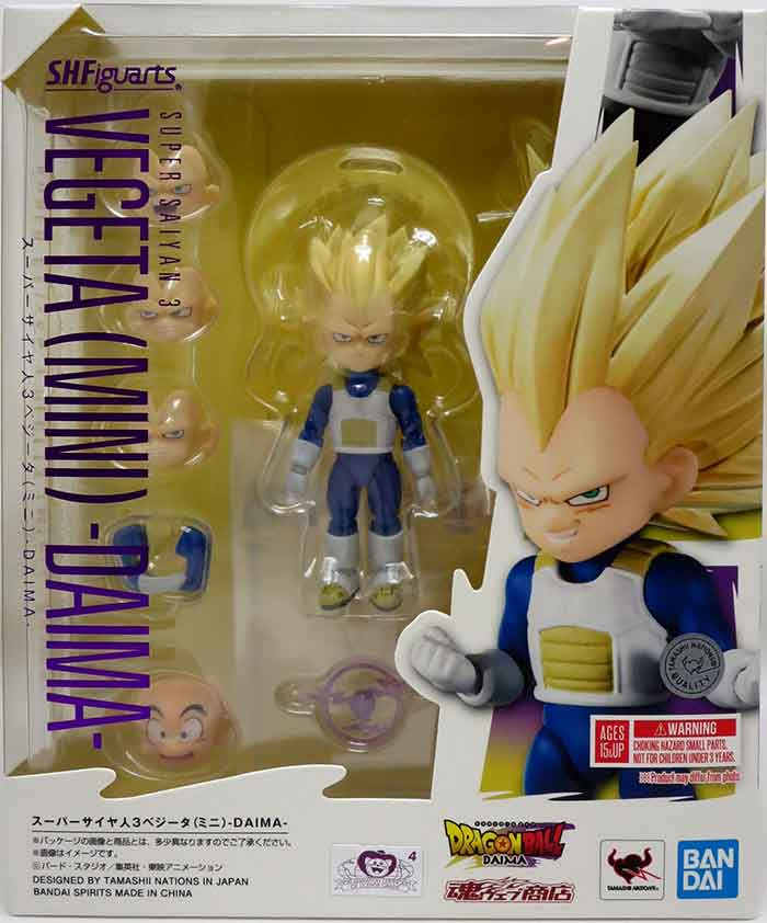 Dragonball Daima 3.75 Inch Action Figure S.H. Figuarts Exclusive - Super Saiyan 3 Vegeta Mini