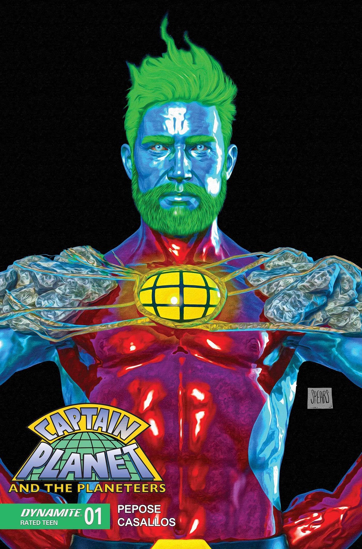 CAPTAIN PLANET #1 CVR R FOC BONUS SPEARS BLACK (C: 1-0-0)