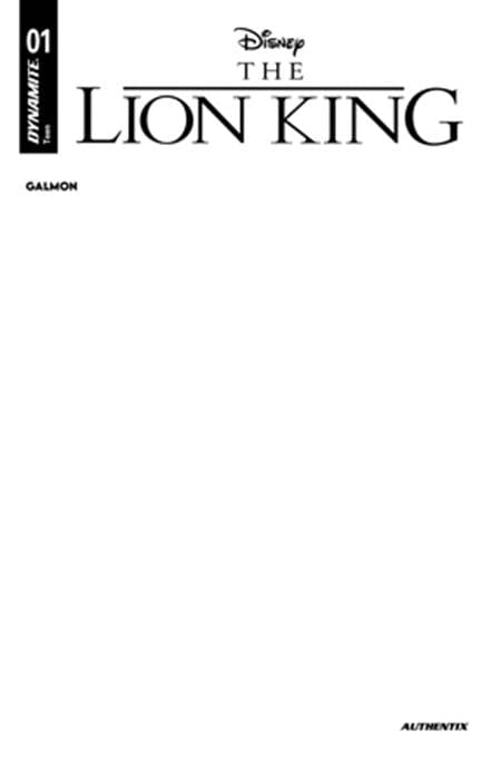 LION KING #1 CVR E BLANK AUTHENTIX VAR