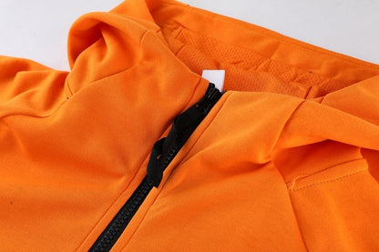 Hoodie Jacket Set 2025/26 Black Orange