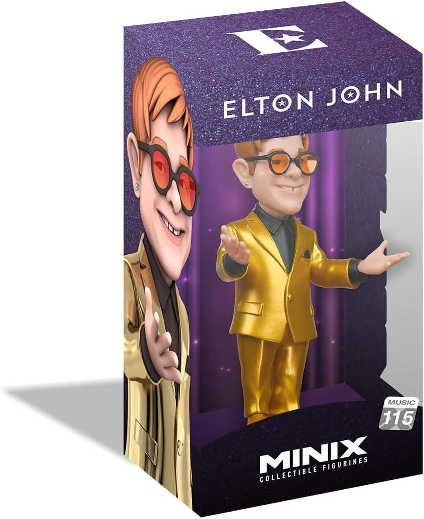 Elton John 3.75 Inch Static Figure Minix - Elton John Gold Suit #115