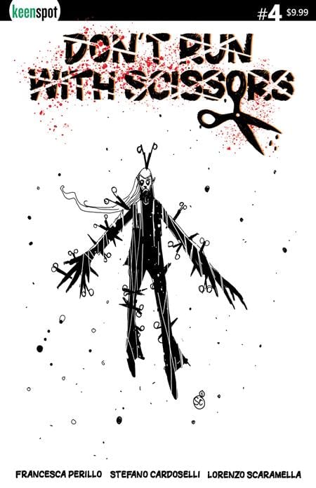 DONT RUN WITH SCISSORS #4 CVR C STEFANO CARDOSELLI BLACK AND WHITE VAR