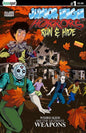 JUNIOR HIGH HORRORS RUN & HIDE #1 (ONE SHOT) CVR A ERIC KENT WEAPONS SPOOF BAGGED WITH TRADING CARD (Release Date: 09/23/2026)