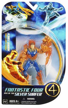 Fantastic Four Rise of the Silver Surfer Action Figures Series 2: Power Switching Human Torch (Sub-Standard Packaging)