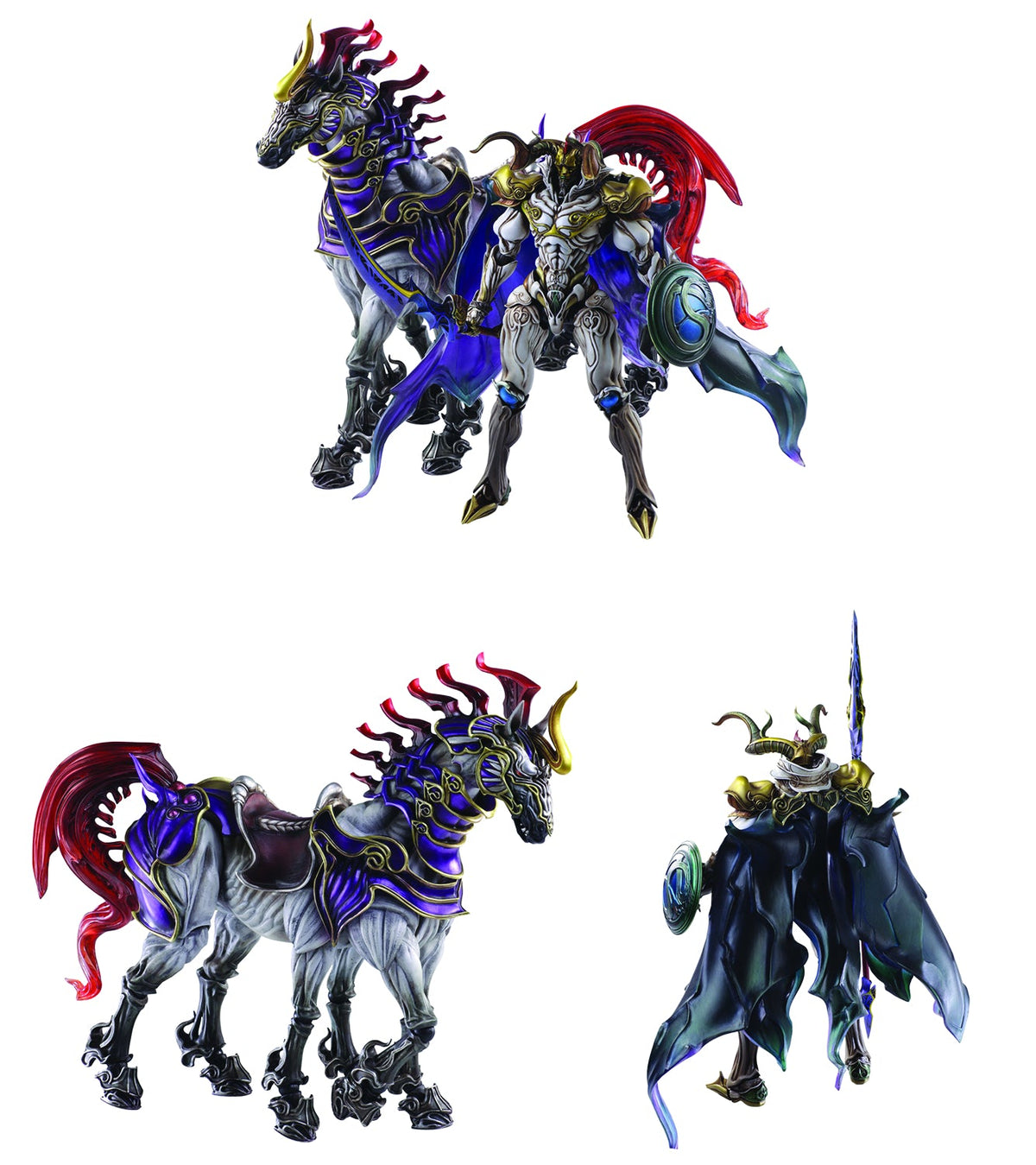 Final Fantasy 10 Inch Action Figure Creatures Bring Arts - Odin (Previously Openned Non Mint Packaging)