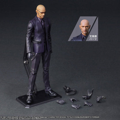 Final Fantasy VII Remake Play Arts Kai 10 Inch Action Figure - Rude (Shelf Wear Packaging)