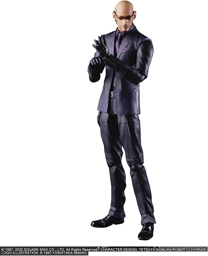 Final Fantasy VII Remake Play Arts Kai 10 Inch Action Figure - Rude (Shelf Wear Packaging)