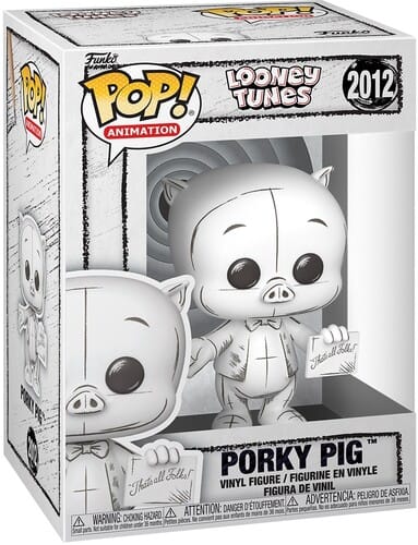Funko POP! Animation: Looney Tunes - Porky Pig, Sketched