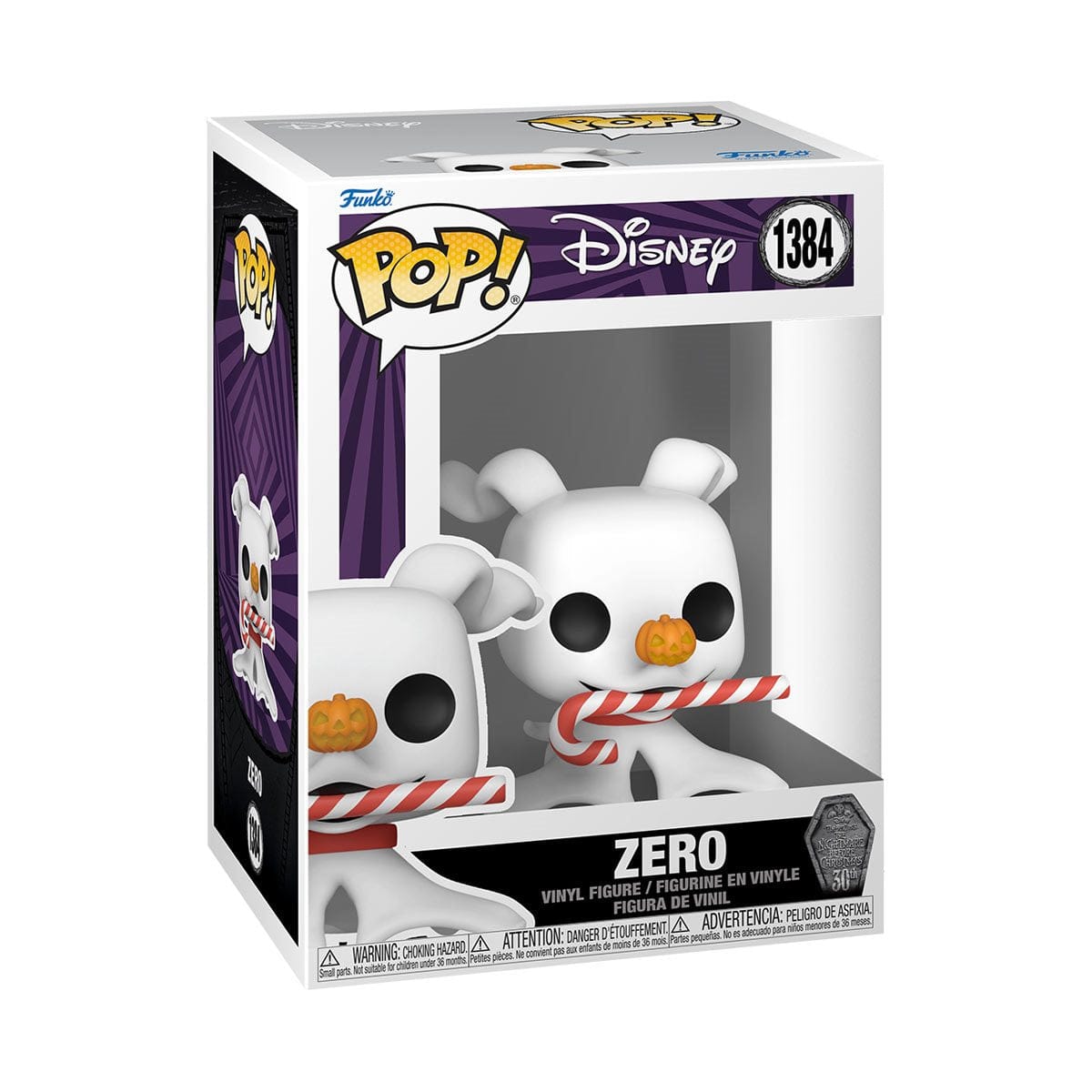 Funko Pop!: Disney - Zero with Candy Cane (Nightmare Before Christmas, 30th Anniversary)