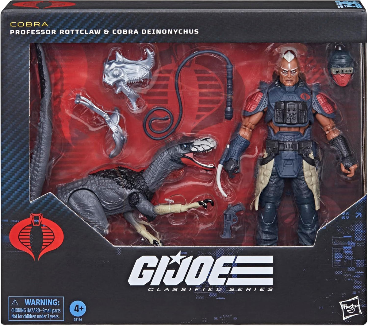 G.I. Joe Classified 6 Inch Action Figure Deluxe - Professor Rottclaw & Cobra Deinonychus #196