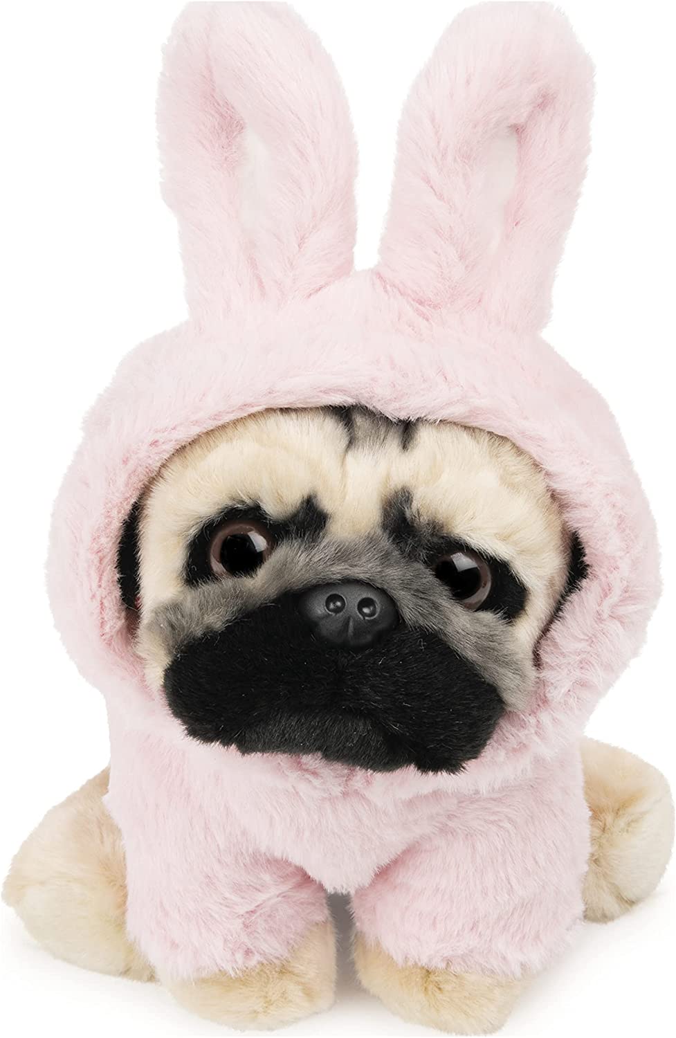 Gund: Doug the Pug - Fuzzy Pink Bunny Hoodie 9"