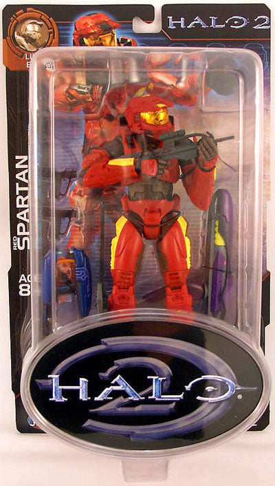 Halo 2 Limited Edition Series Action Figures - Red Spartan V2 White Stripes (Sub-Standard Packaging)
