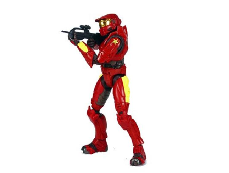 Halo 2 Limited Edition Series Action Figures - Red Spartan V2 White Stripes (Sub-Standard Packaging)