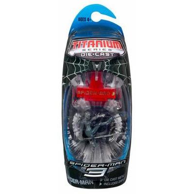 Hasbro Marvel 3 Inch Titanium Action Figures Series 2: Black Costume Spider-Man (Shelf Wear Packaging)