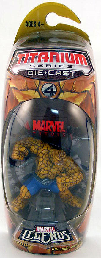 Hasbro Marvel 3 Inch Titanium Action Figures Series 4: The Thing (Shelf Wear Packaging)