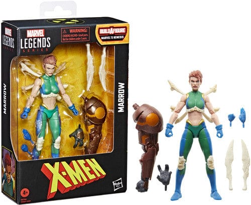 HASBRO COLLECTIBLES: MARVEL LEGENDS - XMEN COMICS - MARROW ACTION FIGURE & NEMESIS BAT PIECE