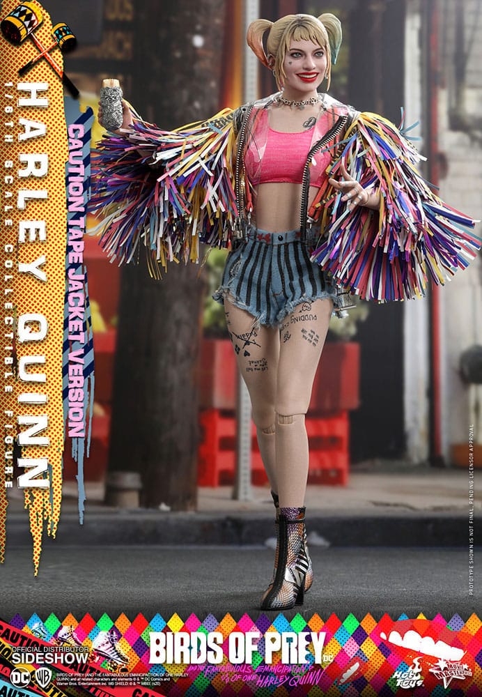 Hot Toys Collectible Figure: DC Comics - Harley Quinn, Caution Tape Jacket (Birds of Prey)