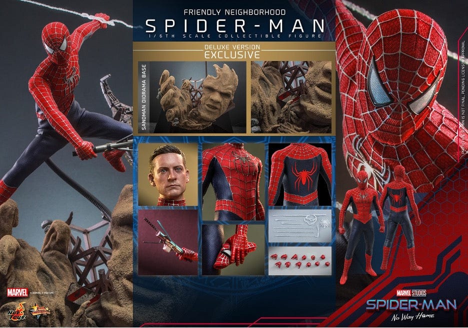 HOT TOYS: MARVEL STUDIOS - SPIDER MAN NO WAY HOME - FRIENDLY NEIGHBORHOOD SPIDER-MAN DELUXE VERSION 1/6TH SCALE FIGURE