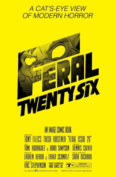 FERAL #26 CVR B TONY FLEECS & TRISH FORSTNER THE SHINING HOMAGE VAR (Release Date: 09/23/2026)