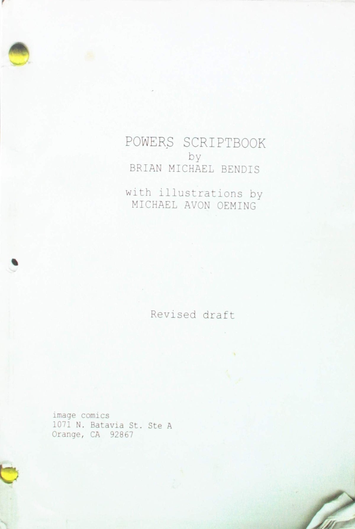 Powers Scriptbook