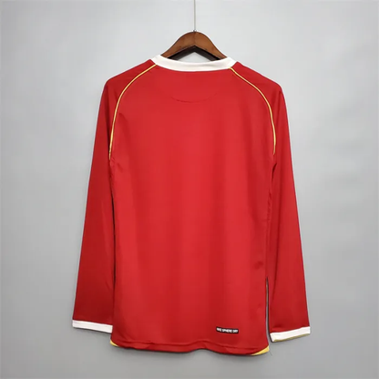 Manchester United Jersey Home Kit 2006/07 Retro Long Sleeves Football Team Soccer Shirt