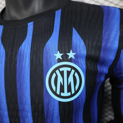 player version inter milan home jersey 25/26 long sleeves football kit soccer jersey