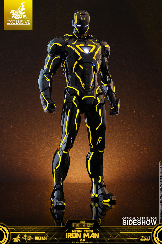 Iron Man 2 12 Inch Action Figure Movie Masterpiece Series - Neon Tech Iron Man 2.0 Hot Toys 904407