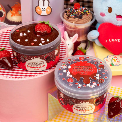 Chocolate Covered Strawberries Glossy Slime