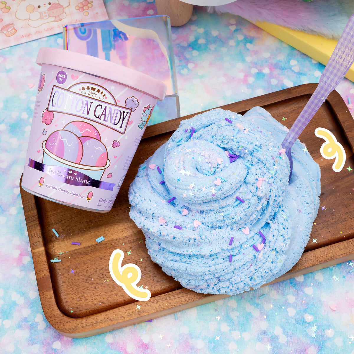Cotton Candy Scented Ice Cream Pint Slime (5pcs/case)