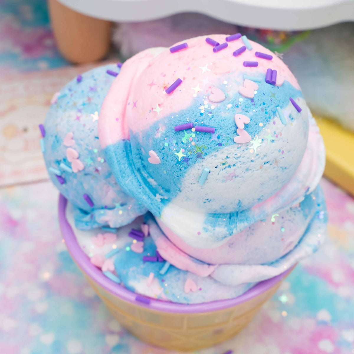 Cotton Candy Scented Ice Cream Pint Slime (5pcs/case)
