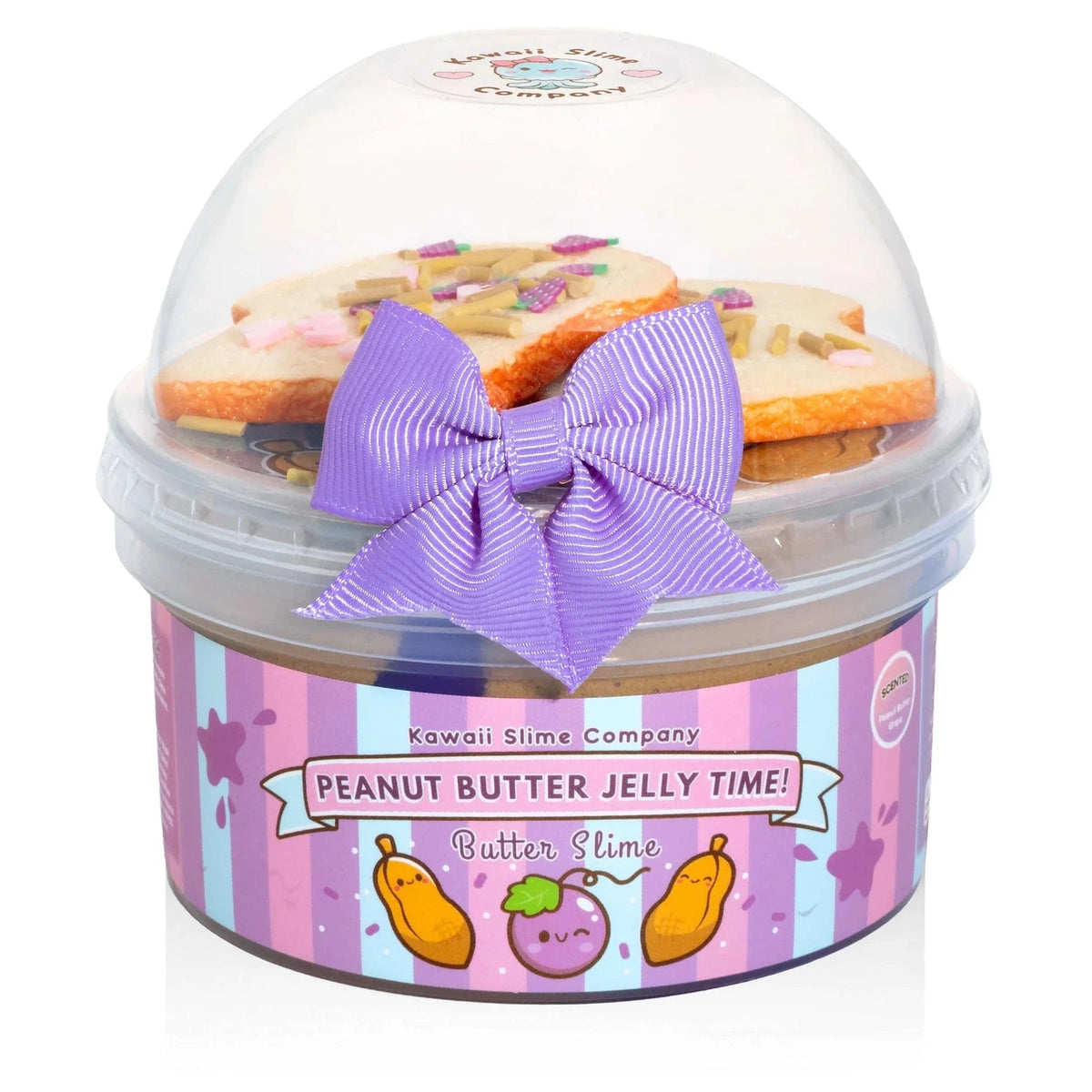 Kawaii Slime: 2-in-1 Slime - Peanut Butter Jelly Time, Grape