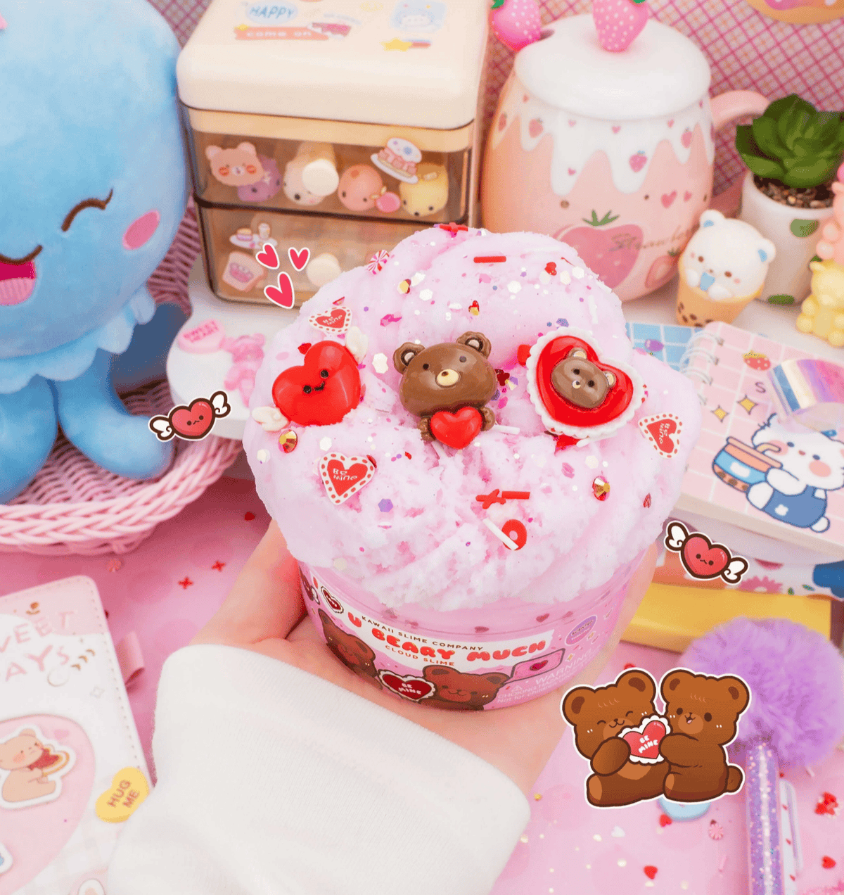 I Love You Beary Much Cloud Signature Dome Slime