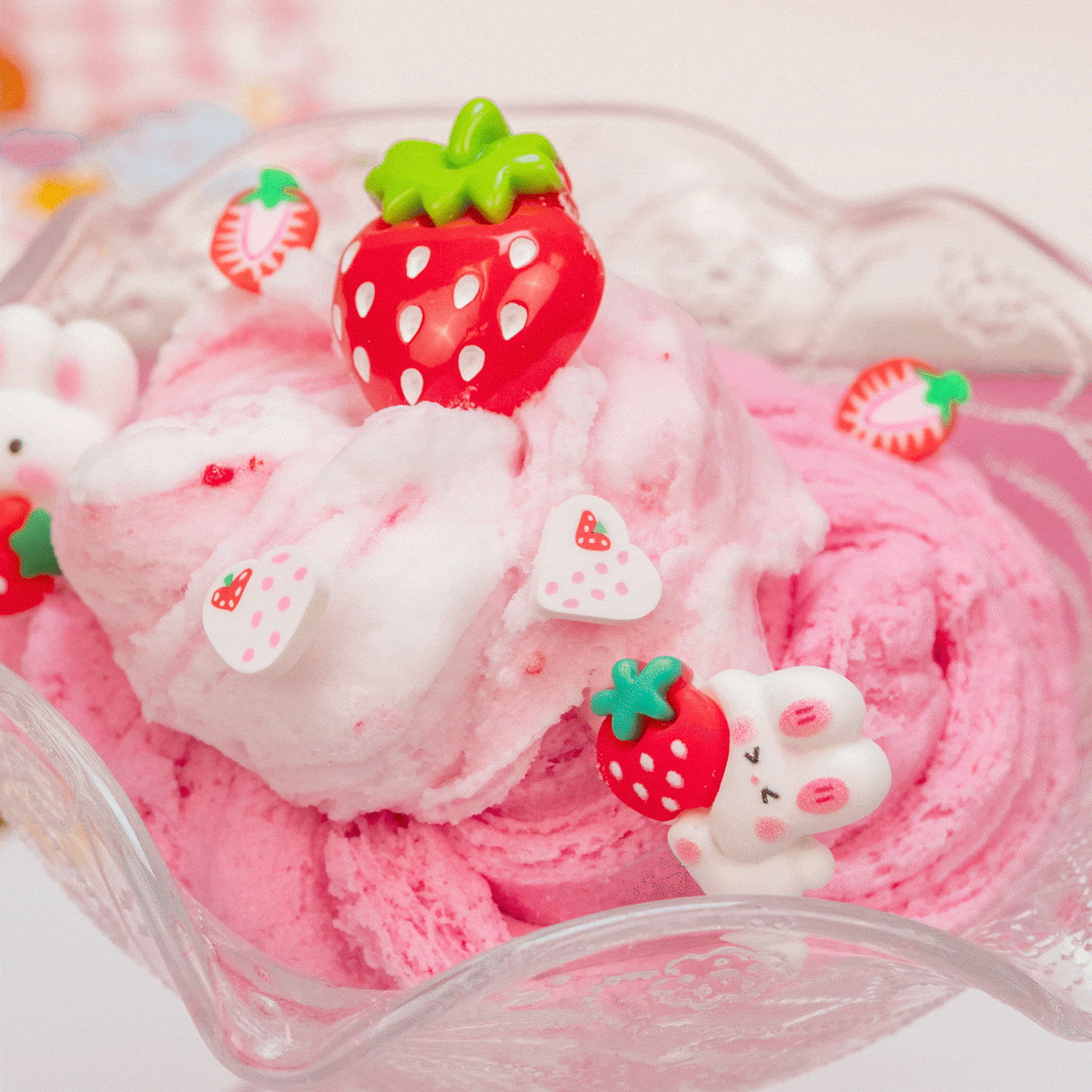 Straw-Bunny Sponge Cake Cloud Creme Signature Dome™ Slime (4pcs/case)