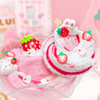 Straw-Bunny Sponge Cake Cloud Creme Signature Dome™ Slime (4pcs/case)